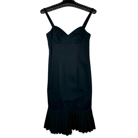 Express Design Studio Black Pleated Hem Dress 0 NWOT - Picture 9 of 9